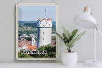 Blechschild Städte Ravensburg Mehlsack Architektur 30x40cm