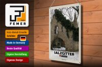 Blechschild Städte Salzgitter Vöppstedter Ruine 30x40cm