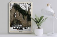Blechschild Städte Salzgitter Vöppstedter Ruine 30x40cm
