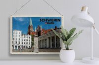 Blechschild Städte Schwerin Marktplatz Architektur 40x30cm