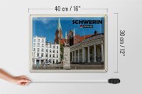 Blechschild Städte Schwerin Marktplatz Architektur 40x30cm