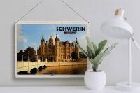 Blechschild Städte Schwerin Schloss Architektur 40x30cm