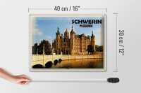 Blechschild Städte Schwerin Schloss Architektur 40x30cm