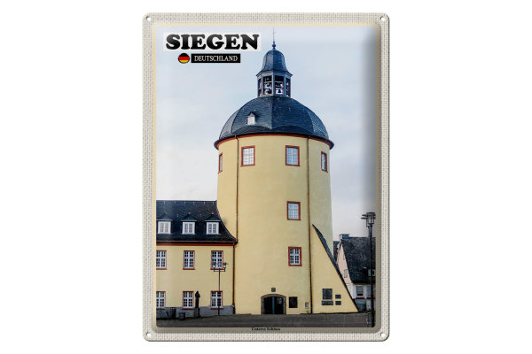 Blechschild Städte Siegen Unteres Schloss Gebäude 30x40cm