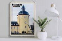 Blechschild Städte Siegen Unteres Schloss Gebäude 30x40cm