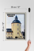Blechschild Städte Siegen Unteres Schloss Gebäude 30x40cm