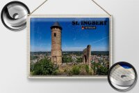 Blechschild Städte St. Ingbert Burg Kirkel Städtetrip 40x30cm