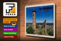 Blechschild Städte St. Ingbert Burg Kirkel Städtetrip 40x30cm