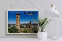 Blechschild Städte St. Ingbert Burg Kirkel Städtetrip 40x30cm