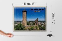 Blechschild Städte St. Ingbert Burg Kirkel Städtetrip 40x30cm