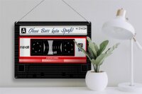 Blechschild Spruch 40x30cm Ohne Bass kein Spaß