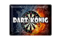 Blechschild Spruch 40x30cm Darts Dart König