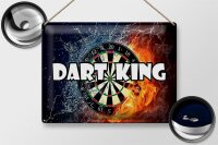 Blechschild Spruch 40x30cm Darts Dart King  Wanddeko