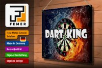 Blechschild Spruch 40x30cm Darts Dart King  Wanddeko