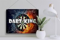 Blechschild Spruch 40x30cm Darts Dart King  Wanddeko