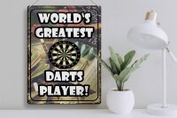 Blechschild Spruch 30x40cm World´s greatest Darts Player