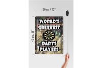 Blechschild Spruch 30x40cm World´s greatest Darts Player