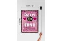 Blechschild Spruch 30x40cm ich liebe Darts aber meine Frau