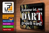Blechschild Spruch 40x30cm Zuhause wo Dart gespielt wird