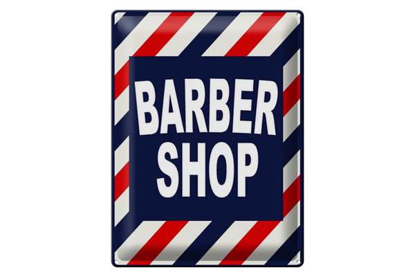 Blechschild Spruch 30x40cm Barbershop Friesur