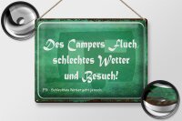 Blechschild Spruch 40x30cm campers Fluch schlechtes Wetter