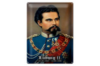 Blechschild Portrait 30x40cm Nostalgie König Ludwig II