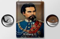 Blechschild Portrait 30x40cm Nostalgie König Ludwig II