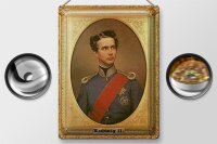 Blechschild Portrait 30x40cm Ludwig II König von Bayern
