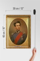 Blechschild Portrait 30x40cm Ludwig II König von Bayern