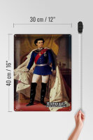 Blechschild Portrait 30x40cm Ludwig II König 1845 Bayern