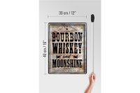 Blechschild Alkohol 30x40cm Bourbon Whiskey only the finest