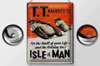 Blechschild Spruch 30x40cm Motorrad TT Races Isle of Man