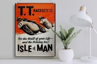 Blechschild Spruch 30x40cm Motorrad TT Races Isle of Man