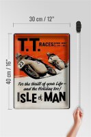 Blechschild Spruch 30x40cm Motorrad TT Races Isle of Man