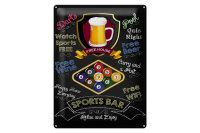Blechschild Spruch 30x40cm sports bar Billard relax and...