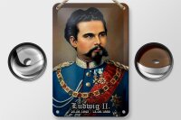 Blechschild Portrait 12x18cm Nostalgie König Ludwig II