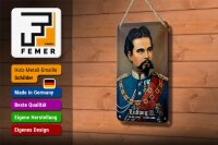 Blechschild Portrait 12x18cm Nostalgie König Ludwig II