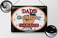 Blechschild Spruch 40x30cm dad´s Garage Papas Werkstatt