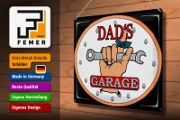 Blechschild Spruch 40x30cm dad´s Garage Papas Werkstatt
