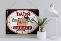 Blechschild Spruch 40x30cm dad´s Garage Papas Werkstatt
