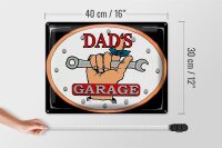 Blechschild Spruch 40x30cm dad´s Garage Papas Werkstatt