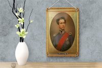 Blechschild Portrait 12x18cm Ludwig II König von Bayern