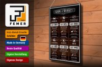 Blechschild Alkohol 30x40cm know your Whiskey Bourbon Rye