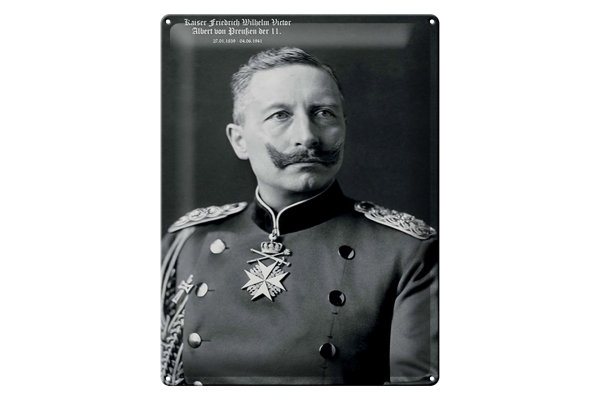 Blechschild Portrait 30x40cm Kaiser Friedrich Wilhelm 1859