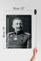 Blechschild Portrait 30x40cm Kaiser Friedrich Wilhelm 1859