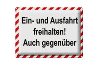 Blechschild Parken 40x30cm Ein- und Ausfahrt freihalten