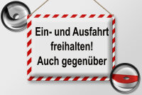 Blechschild Parken 40x30cm Ein- und Ausfahrt freihalten