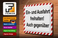 Blechschild Parken 40x30cm Ein- und Ausfahrt freihalten