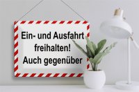 Blechschild Parken 40x30cm Ein- und Ausfahrt freihalten