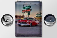 Blechschild Auto 30x40cm Oldtimer El Camino breakfast lunch